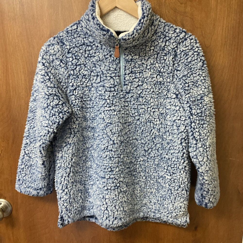 ZESICA Women's Turtle Neck Pullover Sweater Blue Heathered Sherpa Size XL‎